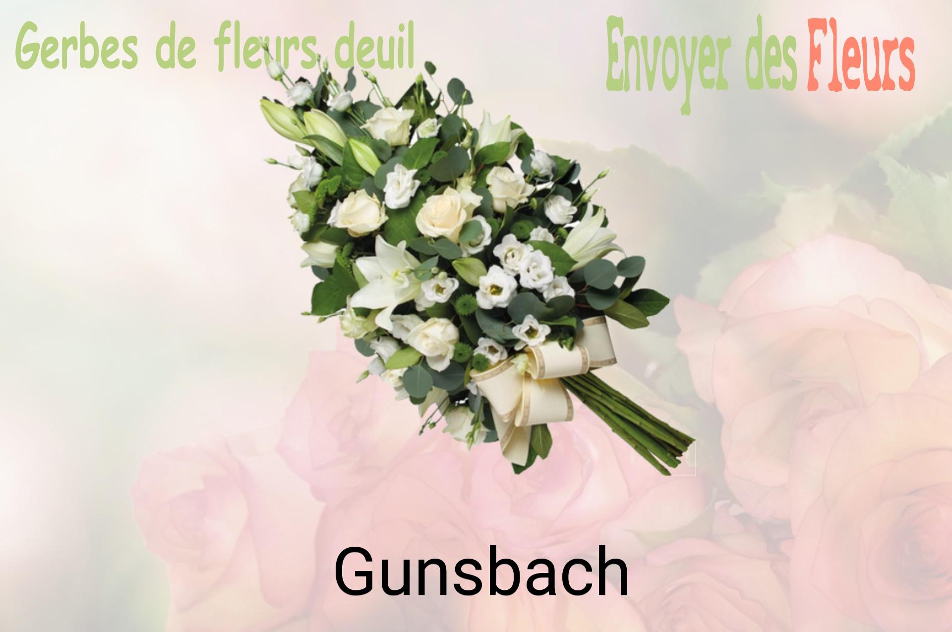 Gerbe de fleurs de deuil livrée à Gunsbach